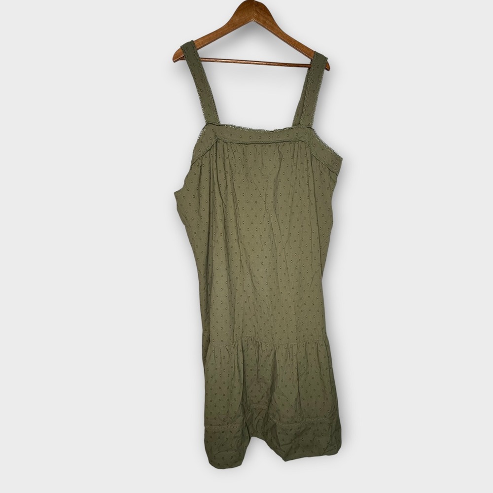 Beach Lunch Lounge Square Neck Mandy Clip Dots Circles Sun Dress Sleeveless XXL
